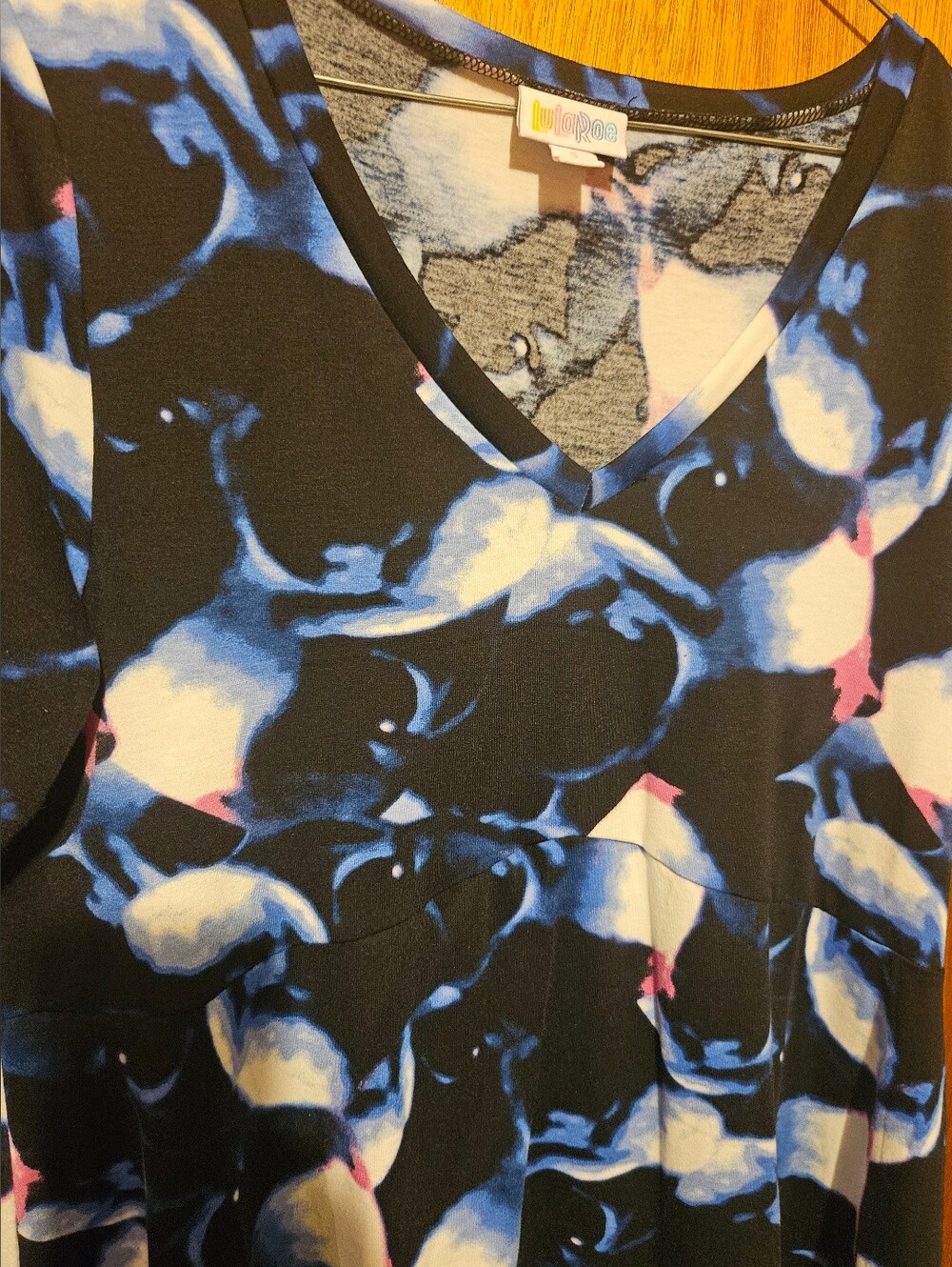 Lularoe Womens Jenna Top Size Small Multicolor Floral - Picture 2 of 7